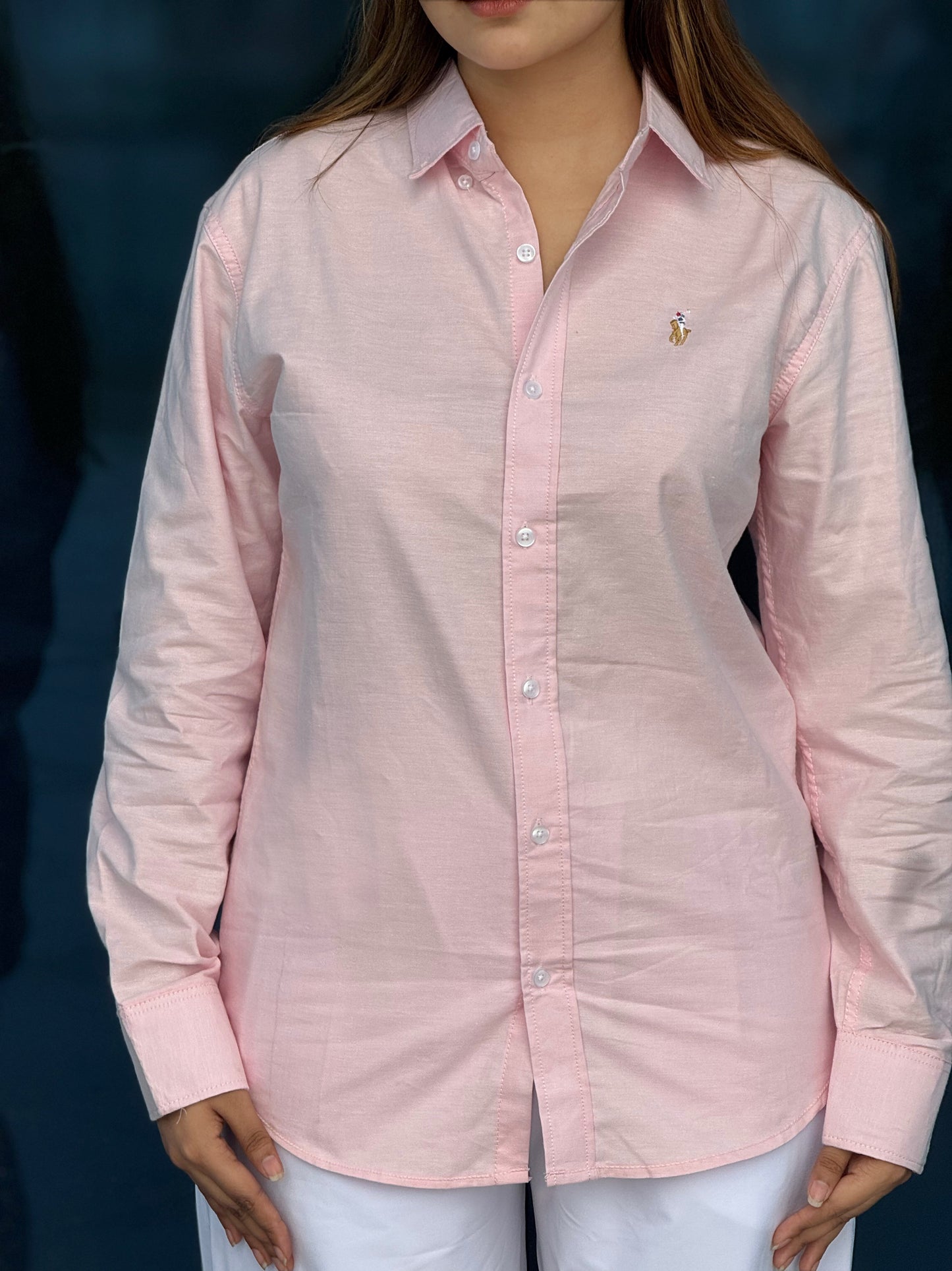 Oxford full sleeve shirt - Baby Pink